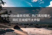 网曝heiliao最新视频，热门真相曝光，网红丑闻细节太炸裂