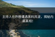 主持人在昨晚遭遇黑料风波，揭秘内幕真相！