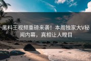 黑料王视频重磅来袭！本周独家大V秘闻内幕，真相让人瞠目