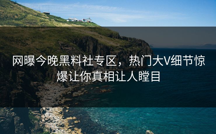 网曝今晚黑料社专区，热门大V细节惊爆让你真相让人瞠目
