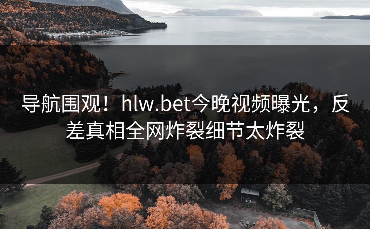 导航围观！hlw.bet今晚视频曝光，反差真相全网炸裂细节太炸裂