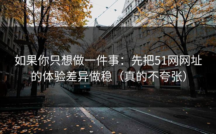 如果你只想做一件事：先把51网网址的体验差异做稳（真的不夸张）